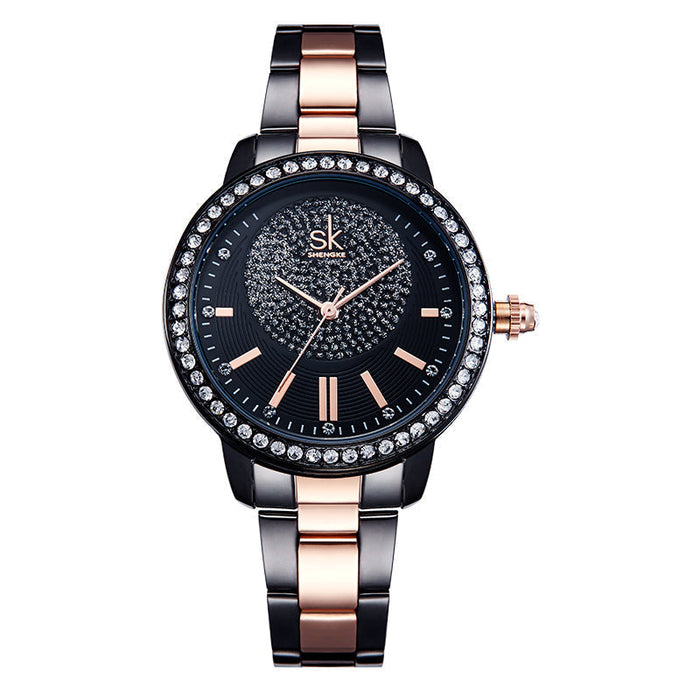 Sk Lady Watch - Two Tone Black & Silver