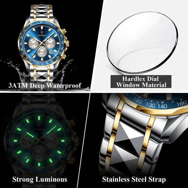 POEDAGAR 815 Luxury Sports Watch Men Quartz Watch