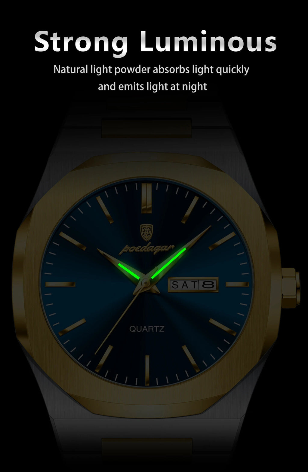 POEDAGAR 825S-1 Fashion & Casual Quartz Wristwatch