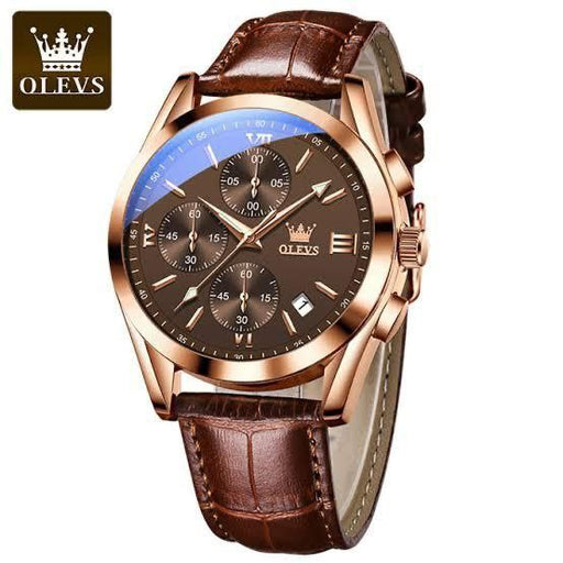 Olevs 2871 gents leather watch