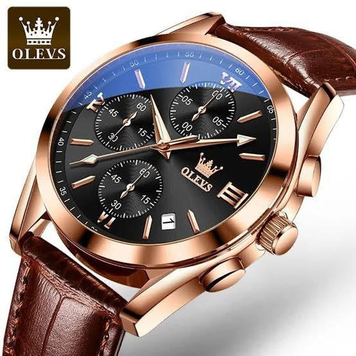 Olevs 2871 gents leather watch