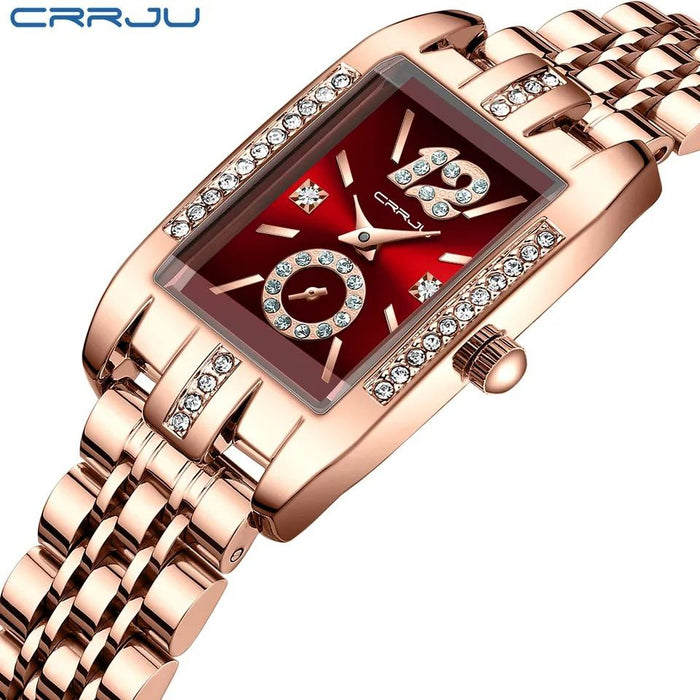 CRRJU Ladies rhinestone watch