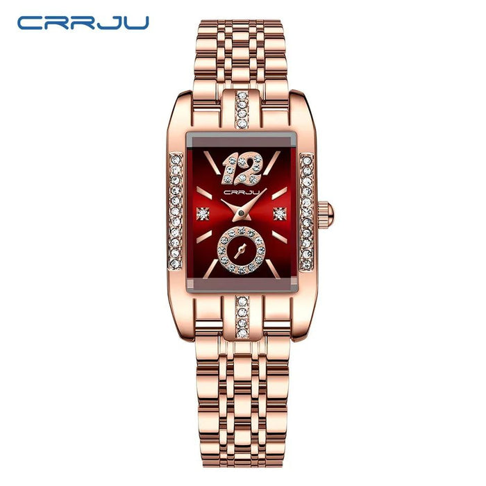 CRRJU Ladies rhinestone watch