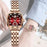 CRRJU Ladies Red square dial watch