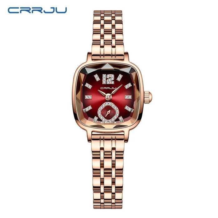 CRRJU Ladies Red square dial watch