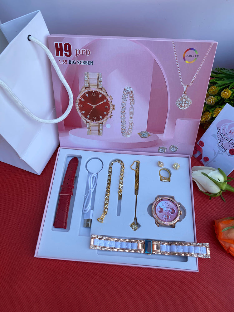 H9 pro ladies 6 in 1 smart watch set