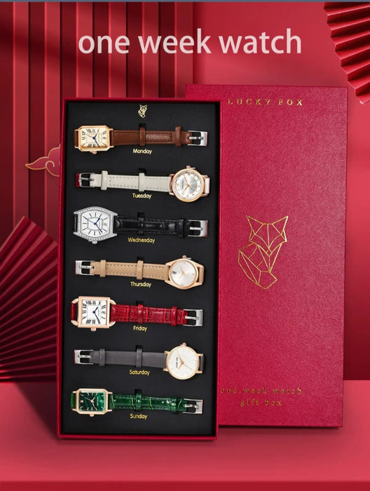 Ladies 7 in 1 lucky fox watch set