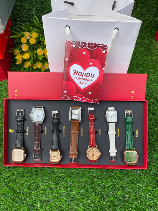 Ladies 7 in 1 lucky fox watch set