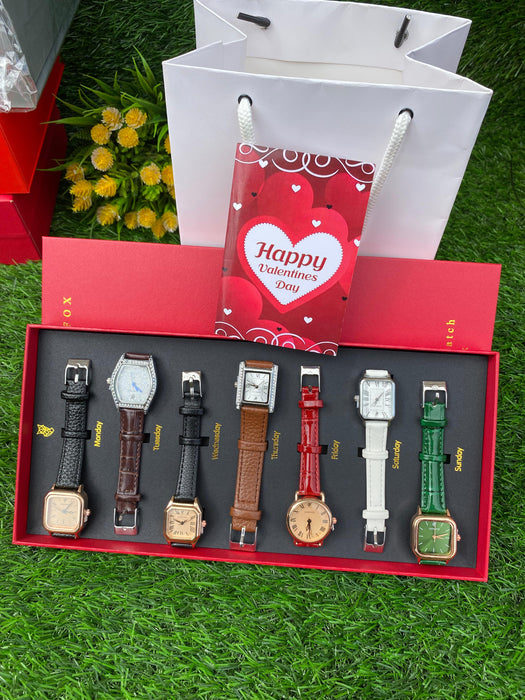 Ladies 7 in 1 lucky fox watch set