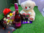 Lovers sensation bouquet and wine valentines gift pack