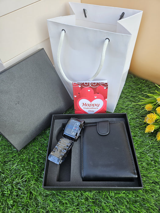 Valentines watch and wallet gents gift set.