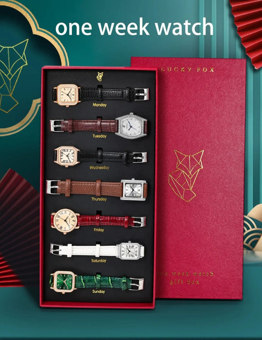 Ladies 7 in 1 lucky fox watch set